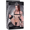 Master Series Acquire Easy Access Thigh Harness w/Wrist Cuffs - Black - Bondage Blindfolds & Restraints