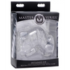 Master Series Detained 2.0 Restrictive Chastity Cage w/Nubs - Clear - Bondage Blindfolds & Restraints