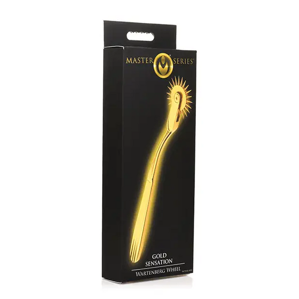 Master Series Gold Sensation Wartenberg Wheel - Gold - Bondage Blindfolds & Restraints