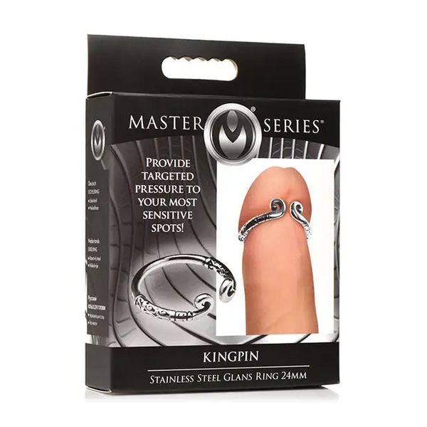 Master Series Kingpin Stainless Steel 24mm Glans Ring - Bondage Blindfolds & Restraints