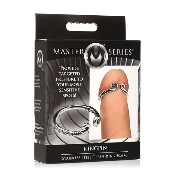 Master Series Kingpin Stainless Steel 30mm Glans Ring - Bondage Blindfolds & Restraints