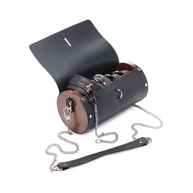 Master Series Kinky Clutch Black Bondage Set w/Carrying Case - Bondage Blindfolds & Restraints