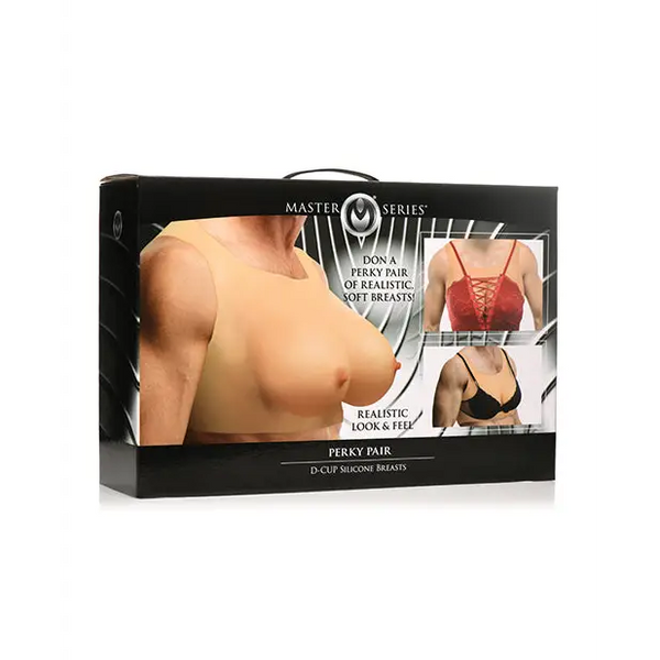 Master Series Perky Pair D Cup Silicone Breasts - Light - Transgender Products