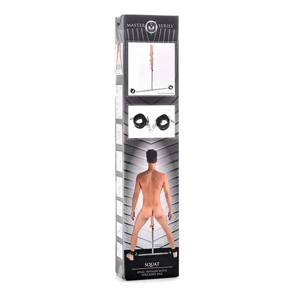 Master Series Squat Anal Impaler w/Spreader Bar & Cuffs - Bondage Blindfolds & Restraints