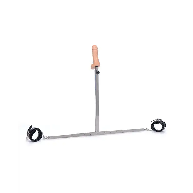 Master Series Squat Anal Impaler w/Spreader Bar & Cuffs - Bondage Blindfolds & Restraints