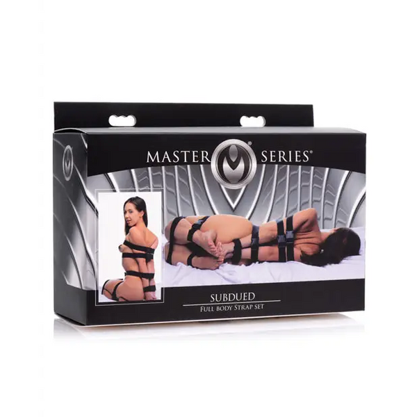 Master Series Subdued Full Body Strap Set - Bondage Blindfolds & Restraints