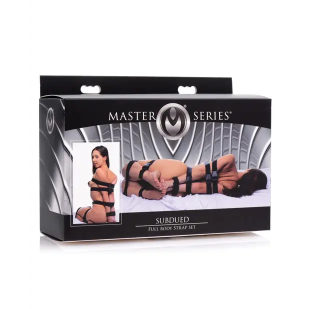 Master Series Subdued Full Body Strap Set - Bondage Blindfolds & Restraints