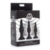 Master Series Triple Tapered Silicone Anal Trainer - Black Set of 3 - Anal Products