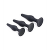 Master Series Triple Tapered Silicone Anal Trainer - Black Set of 3 - Anal Products