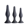 Master Series Triple Tapered Silicone Anal Trainer - Black Set of 3 - Anal Products
