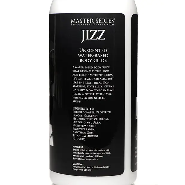 Master Series Unscented Jizz Water Based Body Glide - 34oz - Lubricants