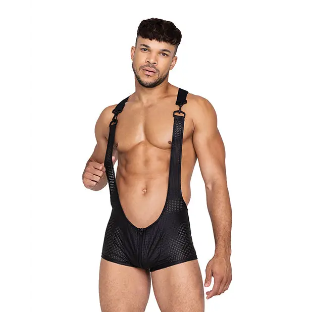 Master Singlet w/Hook & Ring Closure & Contoured Zipper Pouch Black MD - Lingerie - Hanging