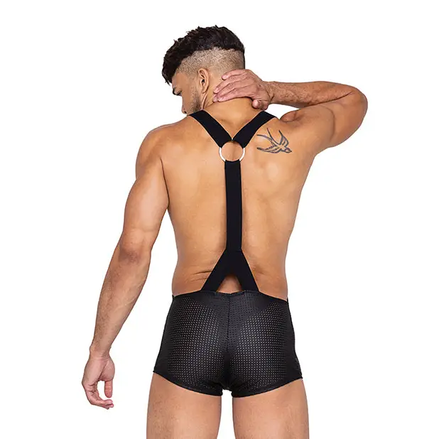 Master Singlet w/Hook & Ring Closure & Contoured Zipper Pouch Black MD - Lingerie - Hanging