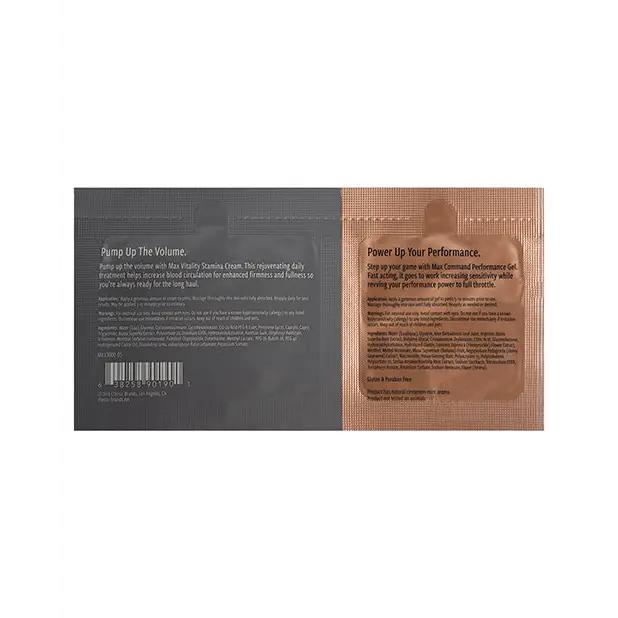 Max Command & Vitality Duo Foil - 1.5 ml Pack of 24 - Sexual Enhancers