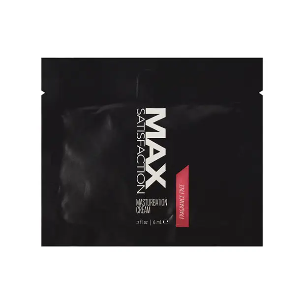 Max Satisfaction Masturbation Cream Foil - 6 ml Pack of 24 - Lubricants