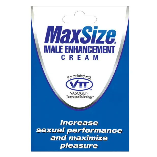 Max Size Male Enhancement Cream - Individual Foil Packet - Sexual Enhancers