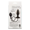 Medium Silicone Inflatable Plug - Black - Anal Products