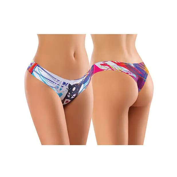 Mememe Cabal Freya Printed Thong XL - Lingerie - Hanging