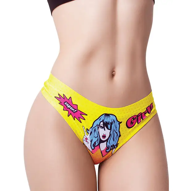 Mememe Comic Fans Printed Thong MD - Lingerie - Packaged