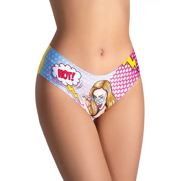 Mememe Comics Hot Girl Printed Slip LG - Lingerie - Packaged