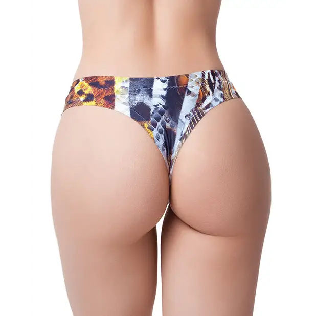 Mememe Go Wild Snake Printed Thong SM - Lingerie - Packaged