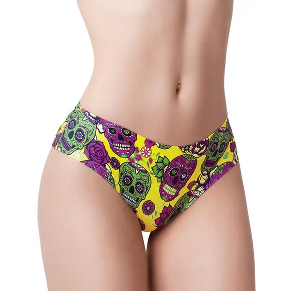 Mememe Skulls Lovers Muertos Printed Slip XL - Lingerie - Packaged