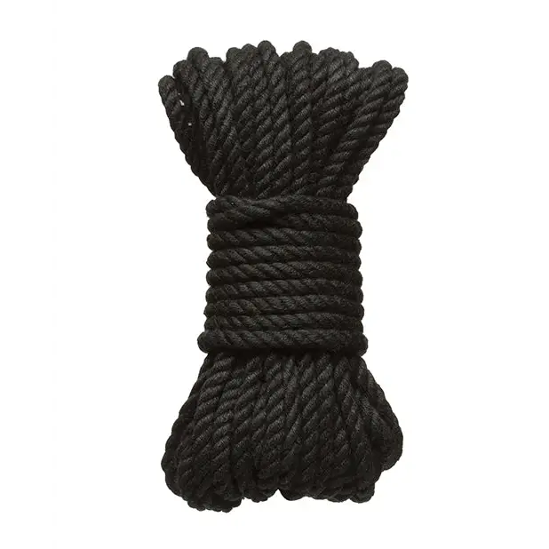 Merci Bind & Tie Hemp Bondage Rope - 30 ft - Black - Bondage Blindfolds & Restraints