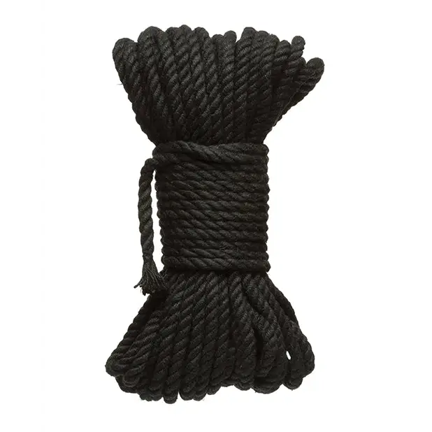 Merci Bind & Tie Hemp Bondage Rope - 50 ft Black - Bondage Blindfolds & Restraints