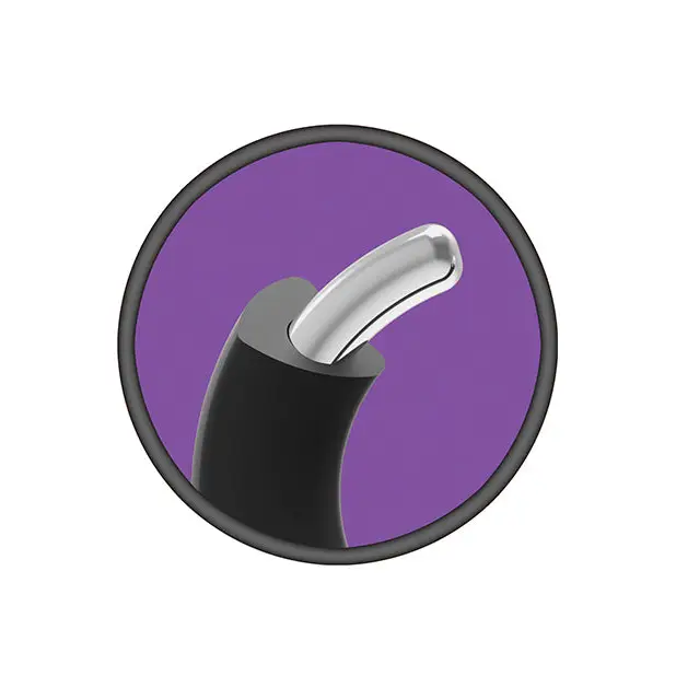 Merci Hybrid Silicone Covered Metal Cock Ring - 50 mm Black - Penis Enhancement