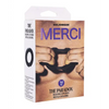 Merci Hybrid Silicone Covered Metal Cock Ring - 50 mm Black - Penis Enhancement