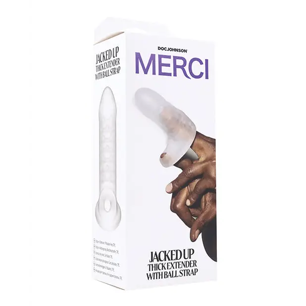 Merci Jacked Up Thick Extender w/Ball Strap - Frost - Penis Enhancement