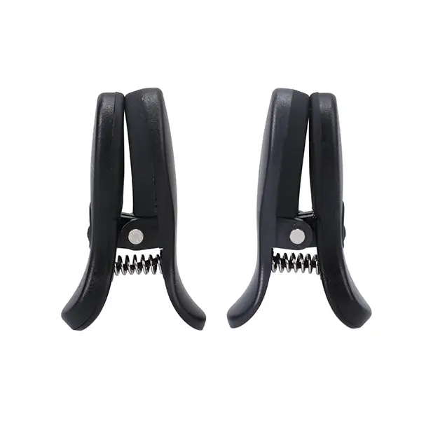 Merci Vibro Grippers Rechargeable Vibrating & Wireless Nipple Clamps - Black - Bondage Blindfolds & Restraints