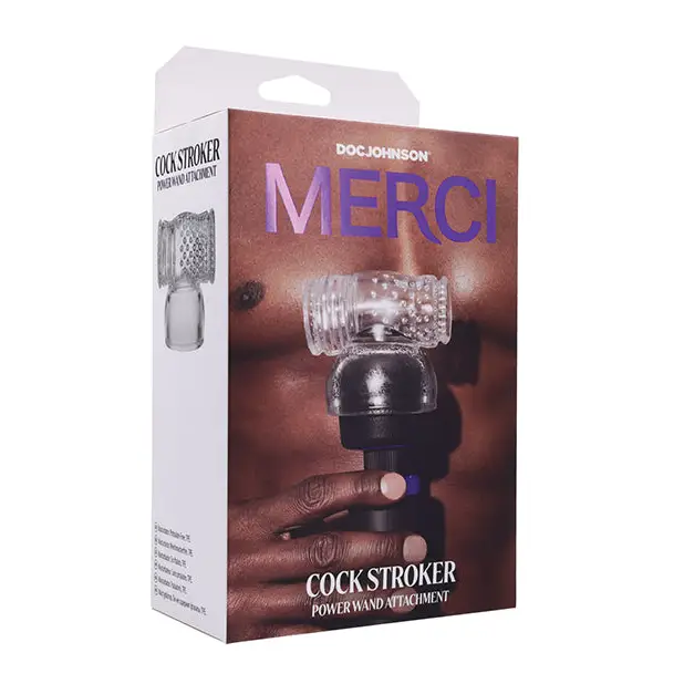 Merci Wand Cock Stroker Attachment - Clear - Massage Products