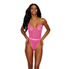 Mesh Underwire Teddy Hot Pink XL - Lingerie - Hanging