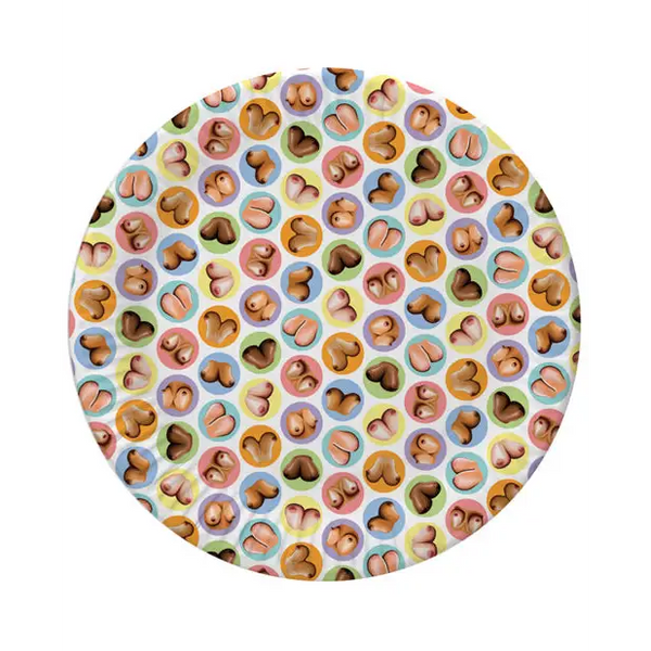 Mini-Boob Plates - Pack of 8 - Bachelorette & Party Supplies