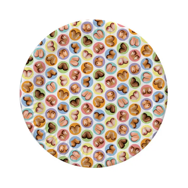 Mini-Boob Plates - Pack of 8 - Bachelorette & Party Supplies