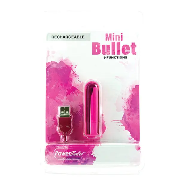 Mini Bullet Rechargeable Bullet - 9 Functions Pink - Stimulators