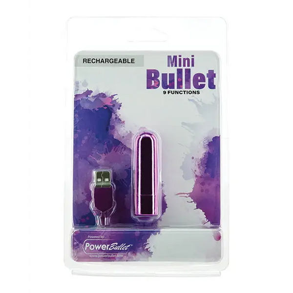 Mini Bullet Rechargeable Bullet - 9 Functions Purple - Stimulators