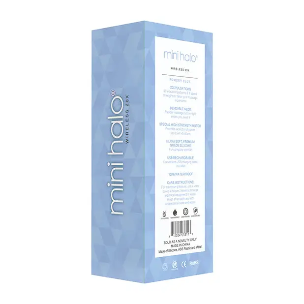 Mini Halo Wireless 20x Wand - Powder Blue - Massage Products
