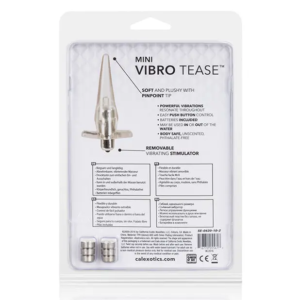 Mini Vibro Tease - Clear - Anal Products