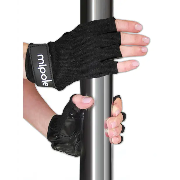 MiPole Dance Pole Gloves (Pair) Medium - Black - Position Aids & Swings