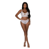 Modern Romance Bralette & Cheeky Hipster White L/XL - Lingerie - Packaged