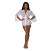 Modern Romance Flowing Short Robe White L/XL - Lingerie - Packaged