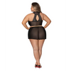 Modern Romance Tie Front Halter & Tap Pant Black 2X - Lingerie - Plus/Queen - Packaged