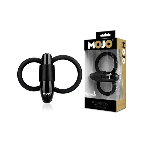 Mojo Apeiros 7 Function Cock & Balls Ring - Black - Penis Enhancement
