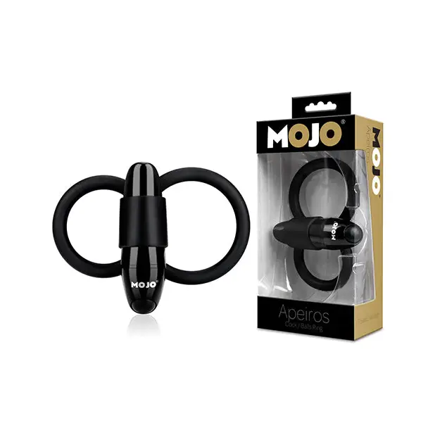 Mojo Apeiros 7 Function Cock & Balls Ring - Black - Penis Enhancement