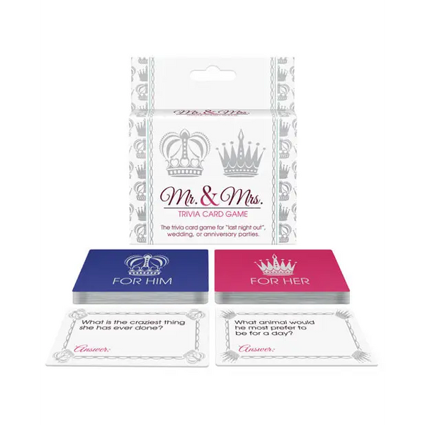 Mr. & Mrs. Trivia Card Game - Bachelorette & Party Supplies