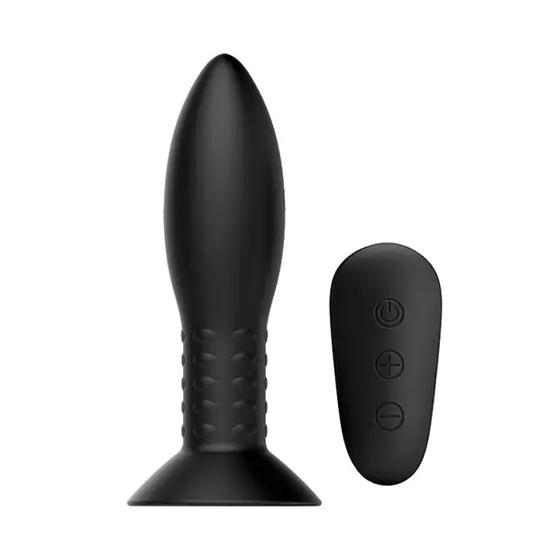 Mr. Play Rotating Bead Butt Plug - Black - Anal Products