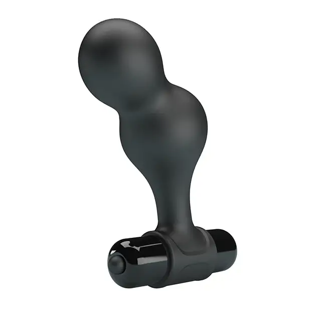 Mr. Play Silicone Anal Vibro Plug - Black - Anal Products