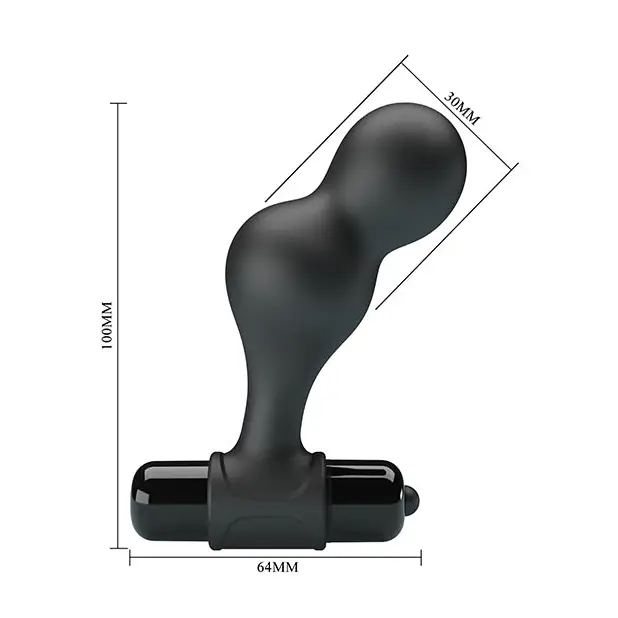 Mr. Play Silicone Anal Vibro Plug - Black - Anal Products